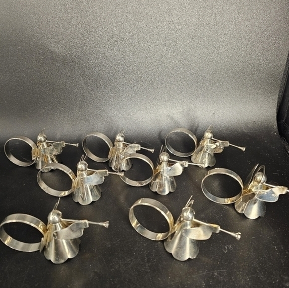 Set of eight silver plate‎ vintage napkin rings - Picture 6 of 7